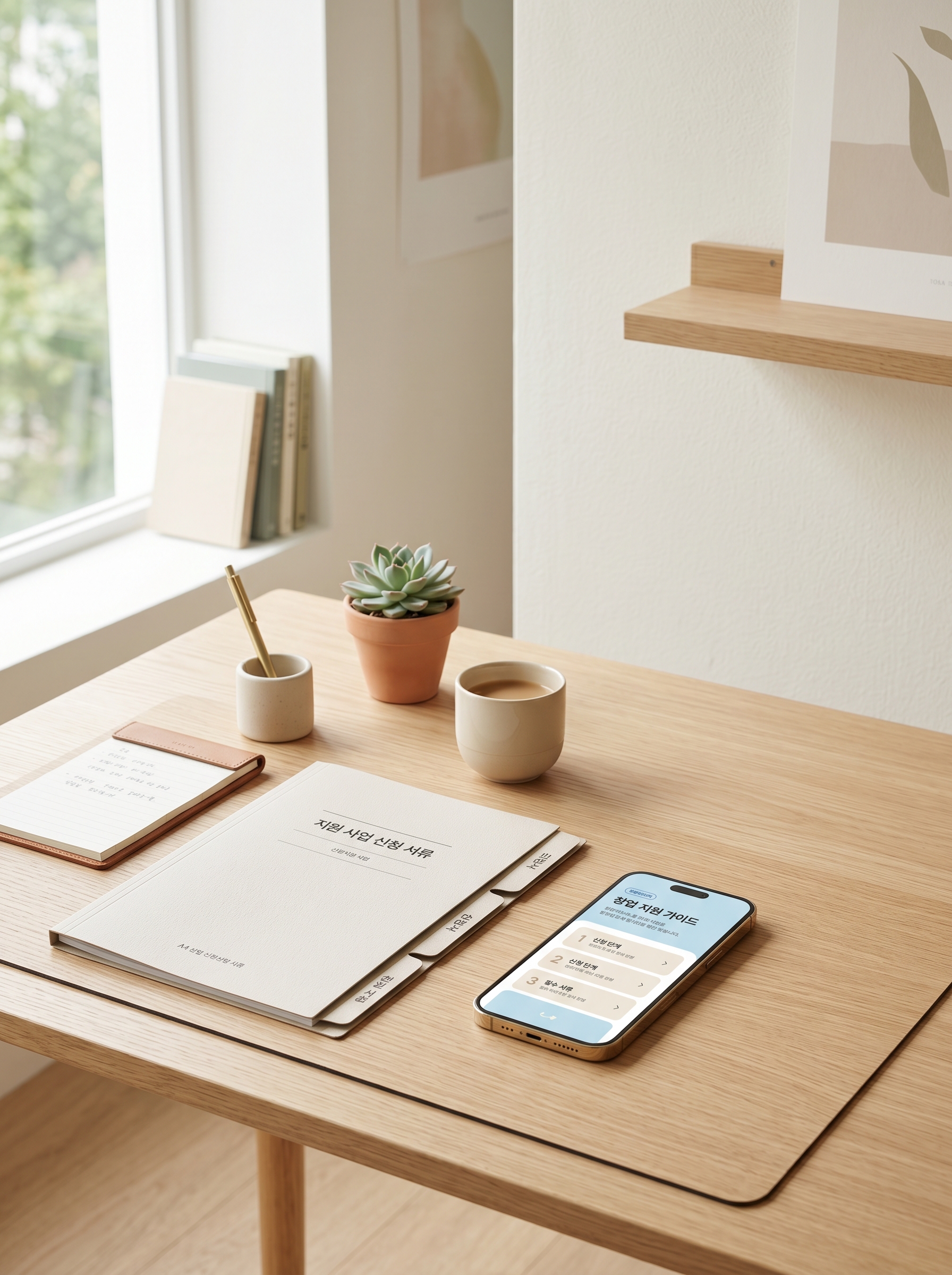 서류와 모바일 화면이 놓인 고유가 피해지원금 안내 이미지